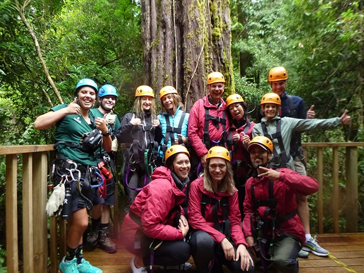 Eco tours group at Rotorua Canopy Tours