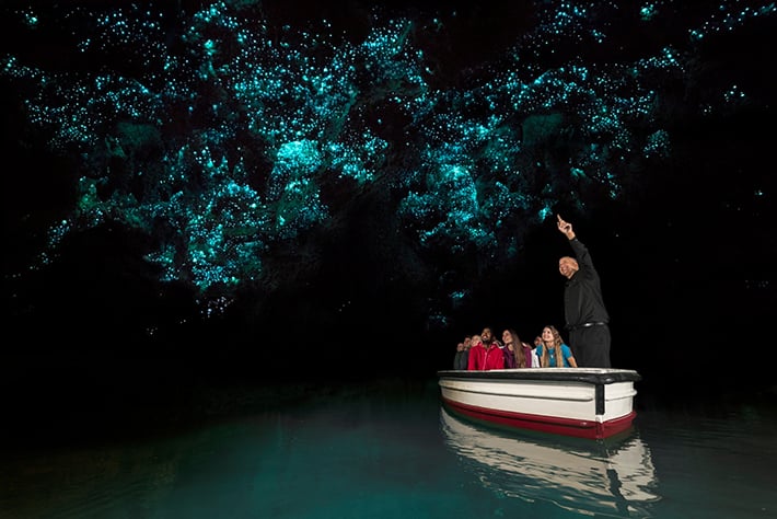 North Island family activities Waitomo Glowworm Caves